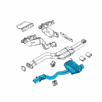 OEM 2005 BMW Z4 Muffler Pipe Diagram - 18-10-7-520-237