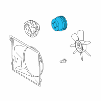 OEM Toyota 4Runner Fan Pulley Diagram - 16371-75040