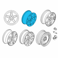 OEM 2017 Ford Focus Wheel, Alloy Diagram - CM5Z-1007-B