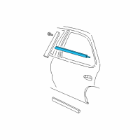 OEM 2000 Pontiac Sunfire Sealing Strip Asm-Rear Side Door Window Outer Diagram - 22603112