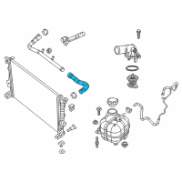 OEM 2018 Jeep Cherokee Hose-Radiator Inlet Diagram - 68191620AD