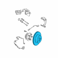 OEM 2003 Jeep Grand Cherokee Brake Rotor Diagram - 52098672