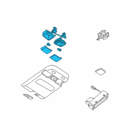 OEM 1997 Nissan Pathfinder Lamp Assembly-Spot, Roof Console Diagram - 26430-0W020