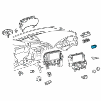 OEM 2016 Chevrolet Corvette Dash Control Unit Diagram - 23145856