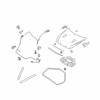 OEM Nissan GT-R Cable Assembly-Hood Lock Diagram - 65620-JF11A