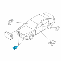 OEM 2014 BMW 650i xDrive Sensor, Front Diagram - 65-77-9-224-176