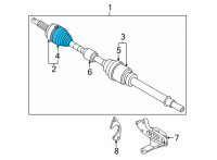 OEM 2021 Nissan Sentra Dust Boot Kit-Repair, Outer Diagram - C9241-BM700