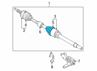 OEM 2021 Nissan Sentra Dust Boot Kit-Repair, Inner Diagram - C9741-BJ00A