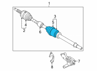 OEM 2020 Nissan NV200 Joint Assembly Outer Diagram - C9771-3LM0A