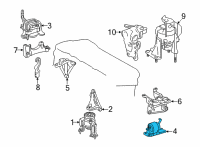 OEM 2022 Lexus NX350 INSULATOR, ENGINE MO Diagram - 12372-25070