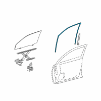 OEM 2020 Toyota 4Runner Glass Run Diagram - 68151-35110