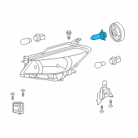 OEM Toyota Headlamp Bulb Diagram - 90981-13091