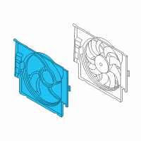 OEM 2017 BMW 328d Fan Shroud Diagram - 17-42-7-640-650