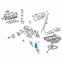 OEM 2009 Lexus LS460 Bracket, Oil Filter Diagram - 15677-38020