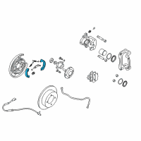 OEM 2009 Hyundai Azera Shoe & Lining Kit-Rear Parking Brake Diagram - 58305-3LA00