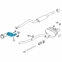OEM 2015 BMW 328i Catalytic Converter Diagram - 18-32-7-645-665