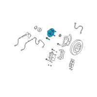 OEM 2008 Lincoln MKX Front Hub Diagram - 7T4Z-1104-A