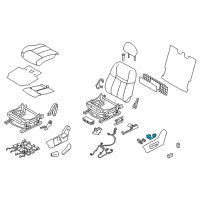 OEM 2017 Nissan Rogue Sport Switch Assembly Seat Lumber Diagram - 87317-4BV0B