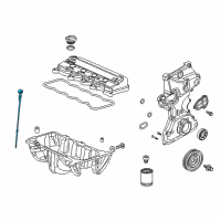 OEM Acura ILX Dipstick, Oil Diagram - 15650-R1P-H00