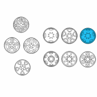 OEM 2005 Ford F-250 Super Duty Wheel, Steel Diagram - 6C3Z-1007-B