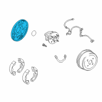 OEM 2000 Toyota Corolla Backing Plate Diagram - 47043-12070