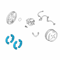 OEM 2000 Toyota Corolla Rear Shoes Diagram - 04495-02090