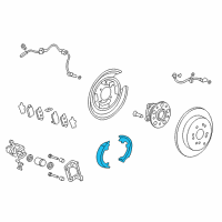 OEM 2016 Acura RDX Shoe, Parking Brake Diagram - 43154-STK-A01