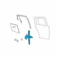 OEM 2013 Jeep Patriot Rear Door Window Regulator Left Diagram - 68002893AA