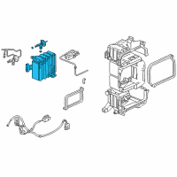 OEM 1992 Honda Civic Evaporator Sub-Assembly Diagram - 80210-SR1-A12