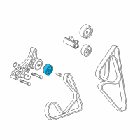 OEM Buick Park Avenue Pulley Asm-Belt Idler Diagram - 12564510