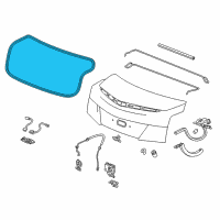 OEM 2017 Cadillac ATS Weatherstrip Diagram - 23138388