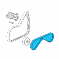 OEM Saturn Power Steering Belt Diagram - 12585310