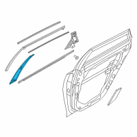 OEM Kia Optima GARNISH Assembly-Rear Door F Diagram - 83250D4010