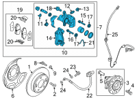 OEM 2022 Kia Niro EV Rear Brake Caliper Kit Diagram - 58310Q4A00