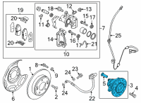 OEM 2022 Hyundai Kona Electric Rear Wheel Hub And Bearing Assembly Diagram - 52730-K4000