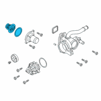 OEM 2022 Ford Explorer Thermostat Diagram - LB5Z-8575-B