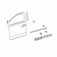 OEM 2018 Lexus RX450h MOULDING, Front Door Window Diagram - 75753-0E040