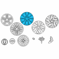 OEM Hyundai Kona Electric Aluminium Wheel Assembly Diagram - 52910-K4000