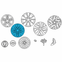 OEM 2020 Hyundai Kona Electric Aluminium Wheel Assembly Diagram - 52910-J9200