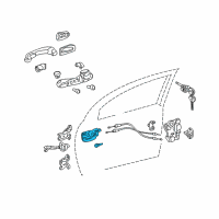 OEM 2007 Toyota Corolla Handle, Inside Diagram - 69205-02100-E0