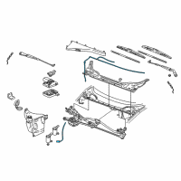 OEM 1997 Pontiac Trans Sport Hose-Windshield Washer Pump Diagram - 10290990