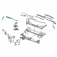 OEM Pontiac Trans Sport Wiper Arm Diagram - 10430077