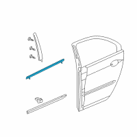 OEM 2006 Acura RL Molding Assembly, Right Rear Door Diagram - 72910-SJA-A01