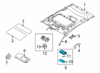 OEM 2022 Hyundai Tucson LAMP ASSY-ROOM Diagram - 92850-K4000-NNB