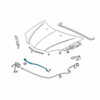 OEM 2005 Acura RSX Stay, Hood Opener Diagram - 74145-S6M-000