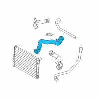 OEM 2007 BMW Z4 Upper Radiator Coolant Hose Diagram - 17-12-7-537-717