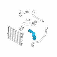 OEM 2007 BMW Z4 Radiator Coolant Hose Diagram - 17-12-7-545-263