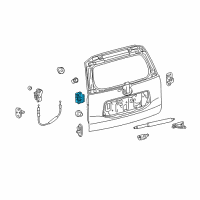 OEM 2018 Lexus GX460 Rear Back Door Outside Handle Assembly, Left Diagram - 69190-60012