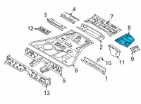 OEM 2022 BMW X6 Trunk Floor Left Diagram - 41-00-7-947-131