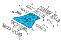 OEM 2021 BMW X5 FLOOR PANEL, REAR Diagram - 41-00-7-947-329